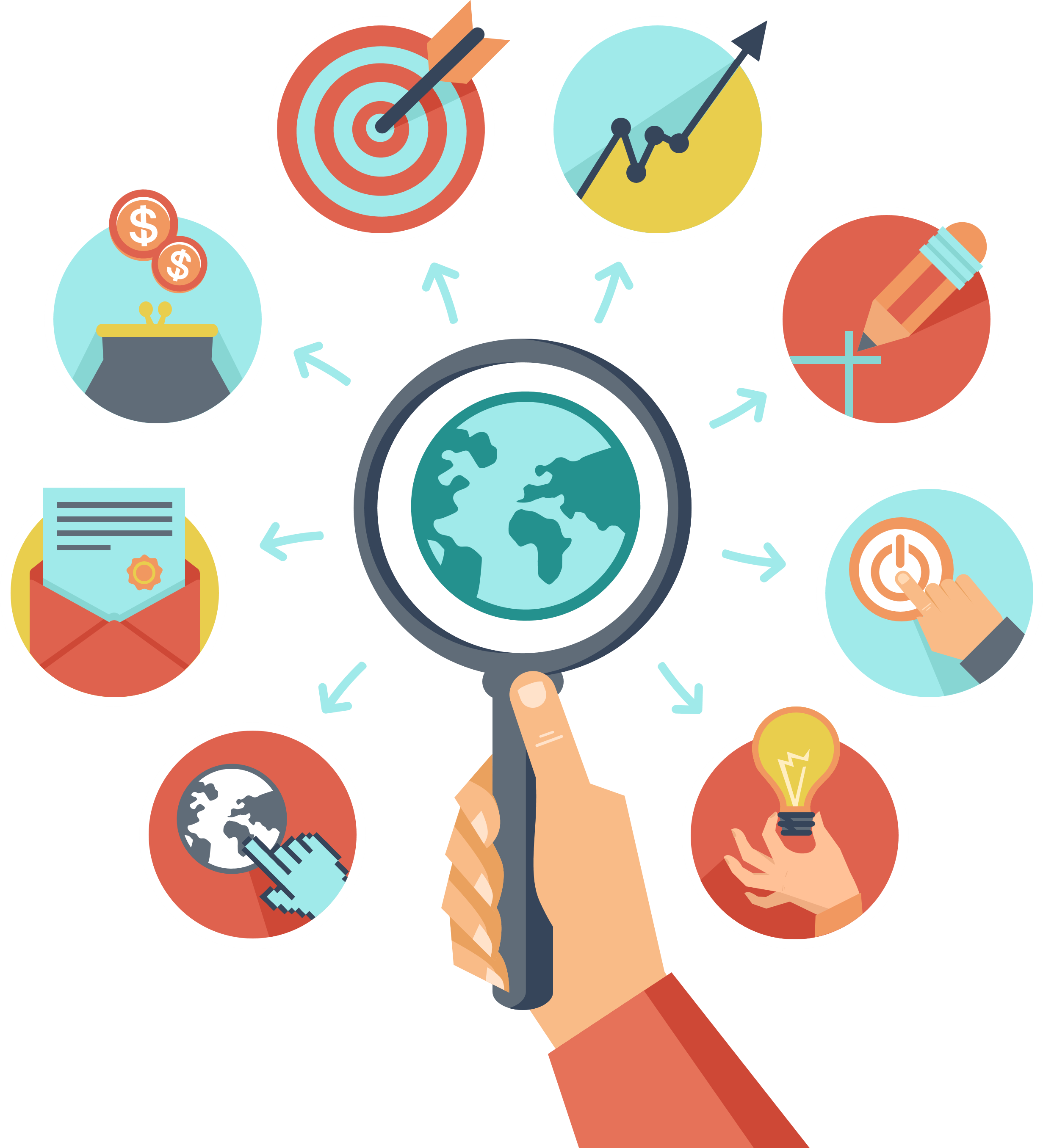 Search Engine Optimization Strategy Business - Strategy Flat Png (2463x2712)