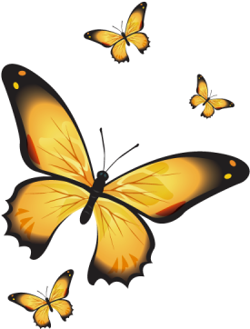 Borboletas Amarelas Em Png (400x400)