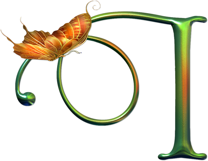 Alfabeto Decorativo - Alfabeto - Borboleta - Png - Бабочки Картинки (728x565)