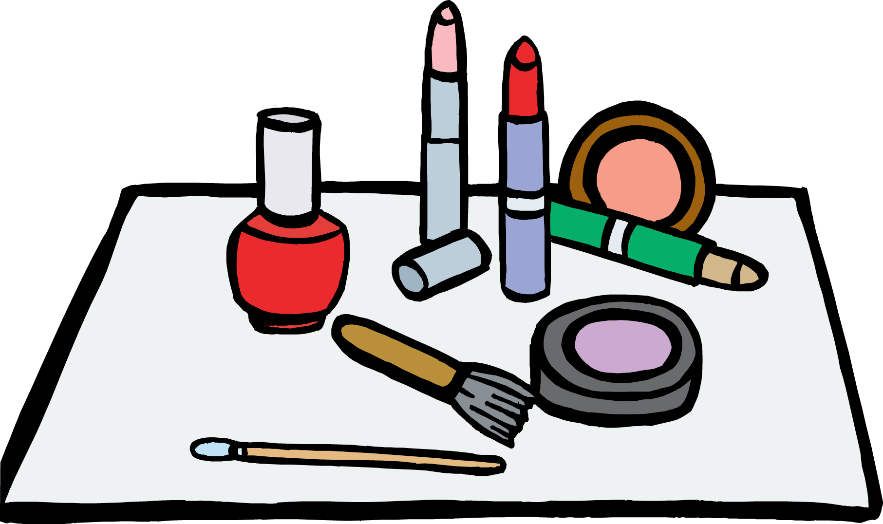 Makeup Clip Art Free - Embroidery (1813x1076)