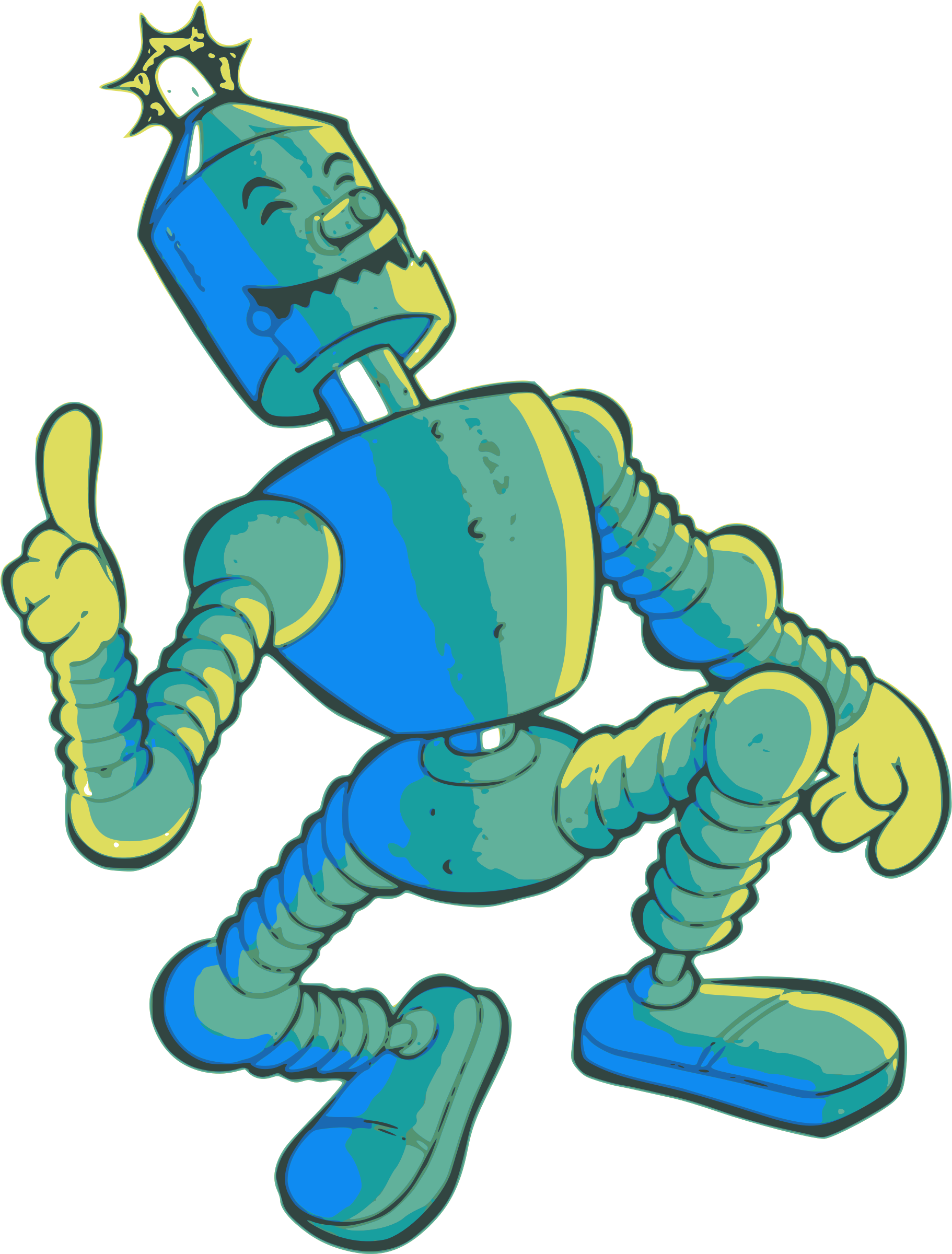 Image - Dancing Robots Clipart (1822x2400)