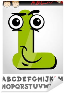 Funny Letter L Cartoon Illustration Wall Mural • Pixers® - Funny Letter S (400x400)