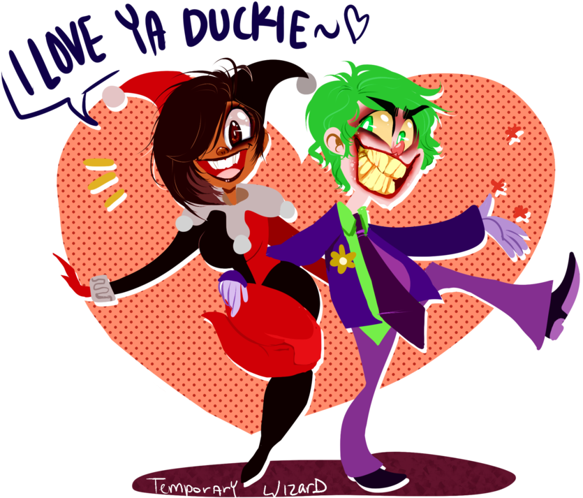 John X Kewi Joker Quinn By Temporarywizard - Cartoon (1024x725)