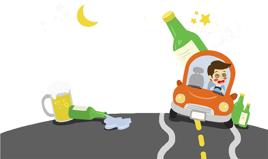 Cartoon Alcohol Intoxication Illustration - Alcohol Intoxication (1074x814)