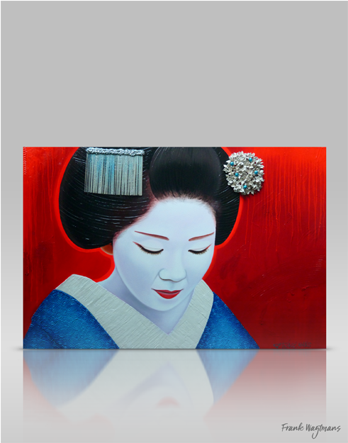 Geisha Painting Share My Dream - Paper (700x800)