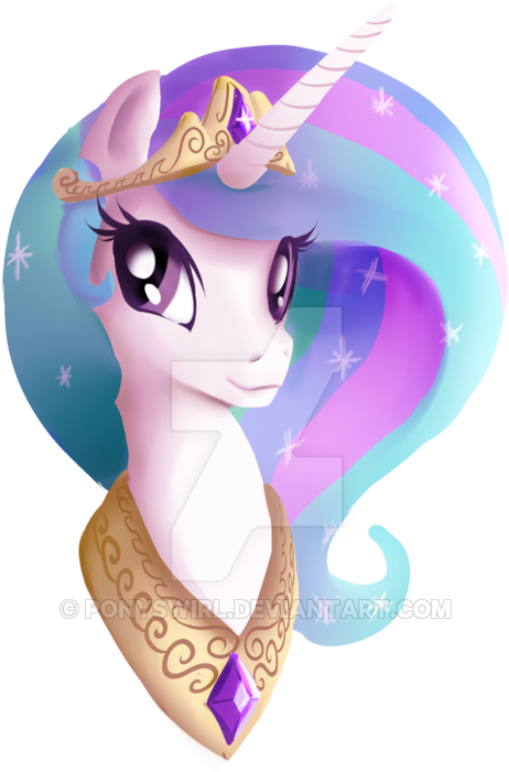 Celestia Head Painting By Ponyswirl Celestia Head Painting - My Little Pony Celestia Head (800x1035)