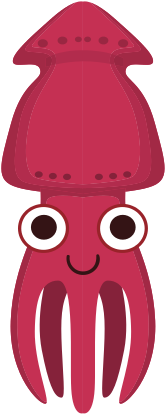 Squid Simple Cartoon Character - Squid Cartoon Flat (550x550)
