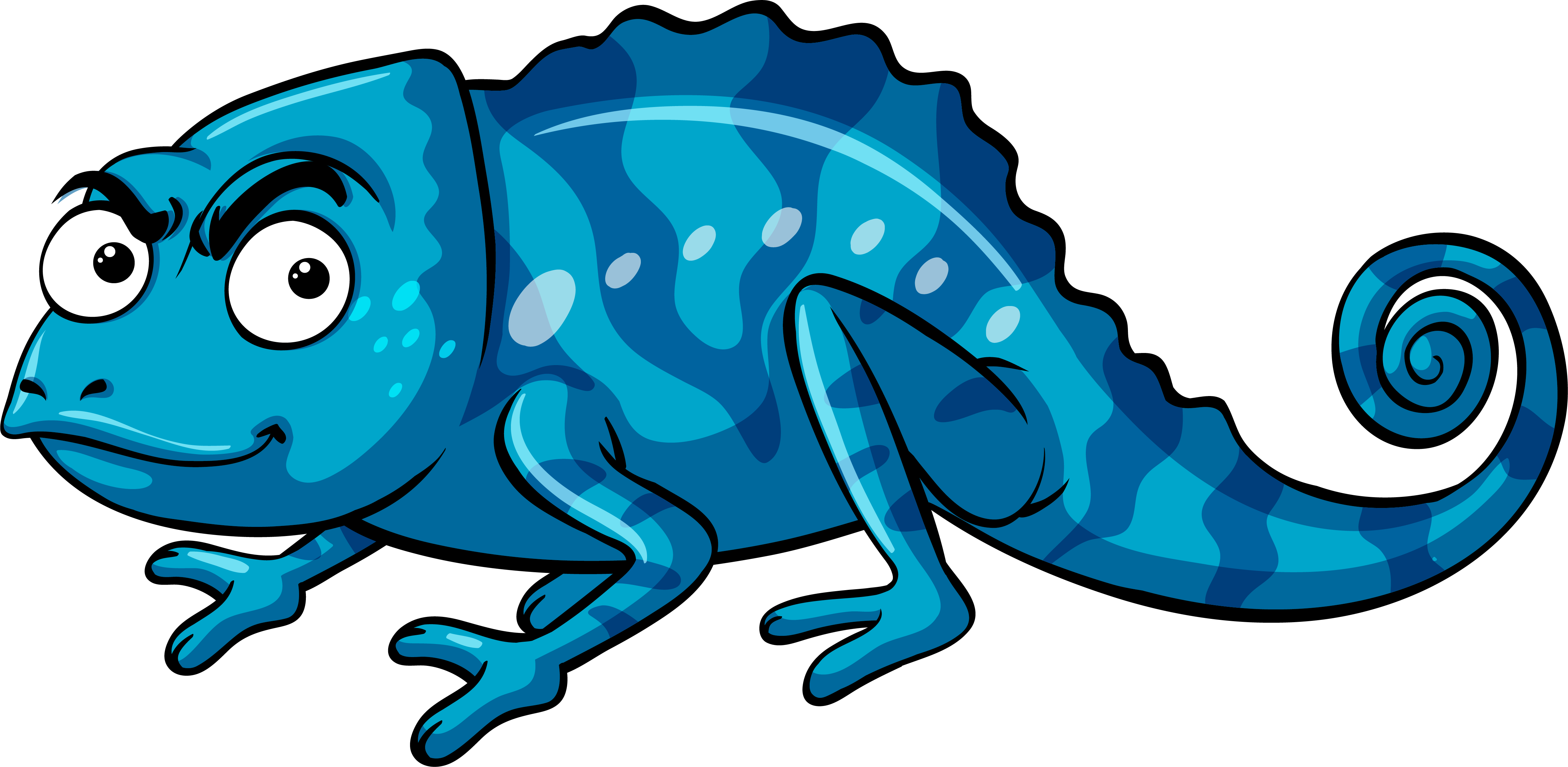Lizard Stock Illustration Reptile Illustration - Chameleon Cartoon Angry (4803x2351)