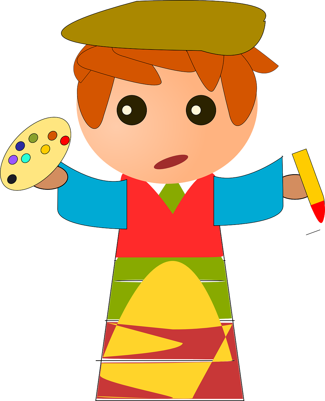 Artist Painter Painting Colors Png Image - Niño Artista Png (1038x1280)