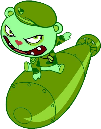 Renders, Happy Tree Friends Friends - Happy Tree Friends Flippy (496x599)