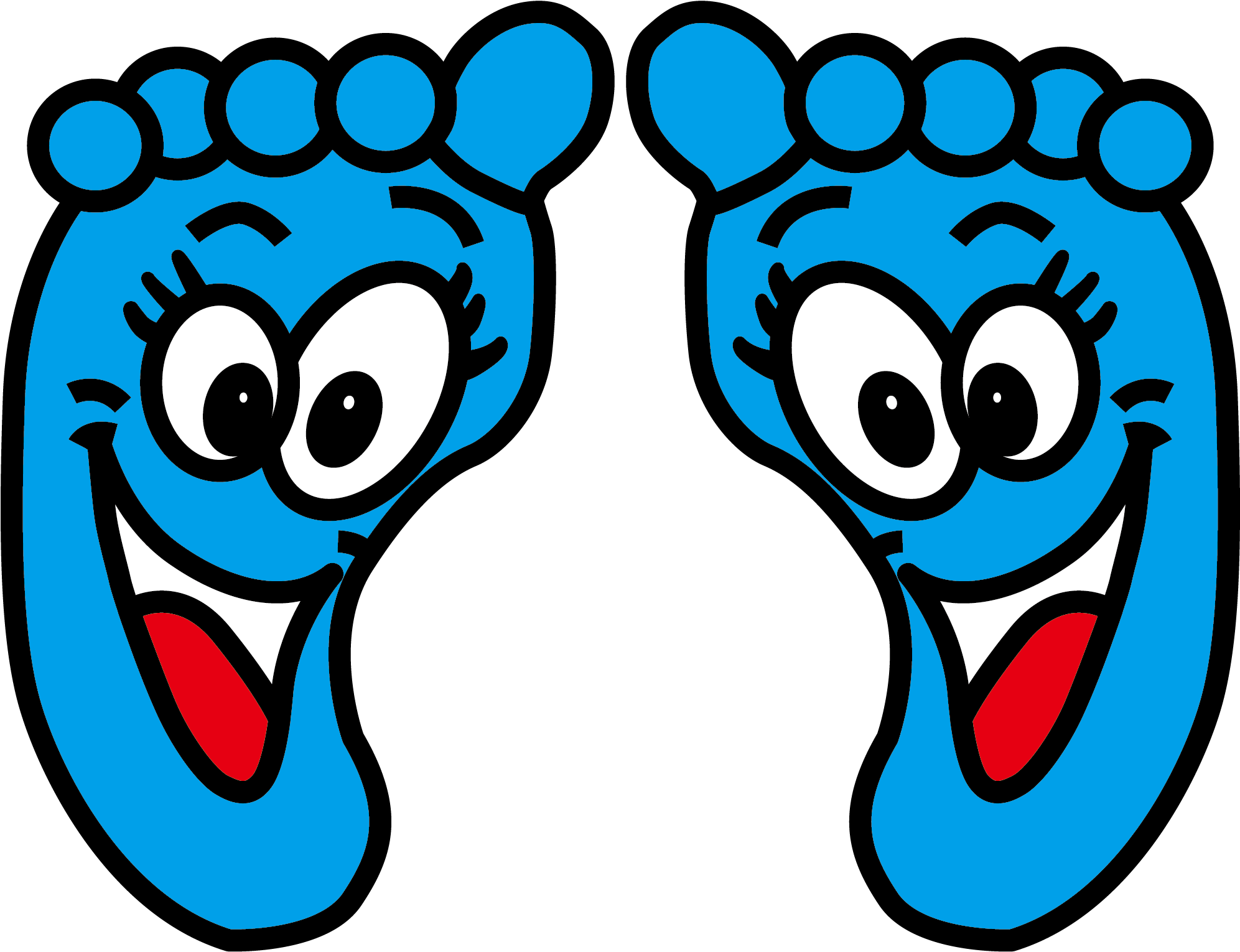 Cartoon Clip Art - Animado Dibujos De Pies (2144x2144)