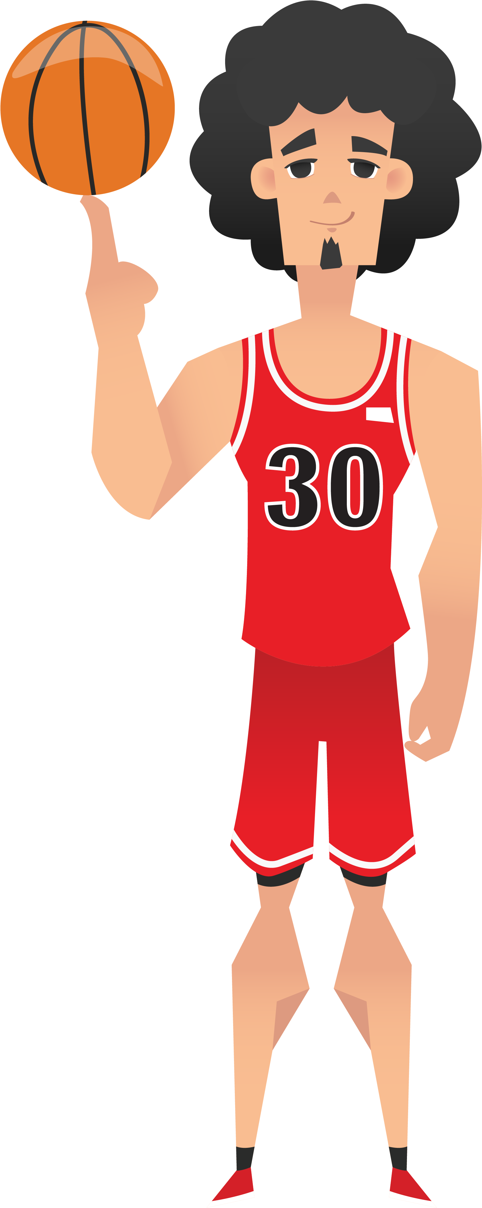Baloncesto De La Nba Jugador De Dibujos Animados - Basketball Player Cartoon Png (3300x4458)