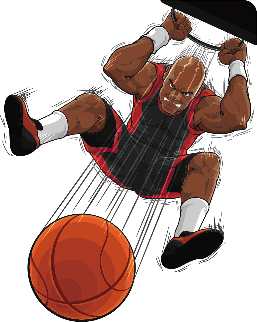 Basketball Slam Dunk Chicago Bulls - Jogador De Basquete Png (891x1115)