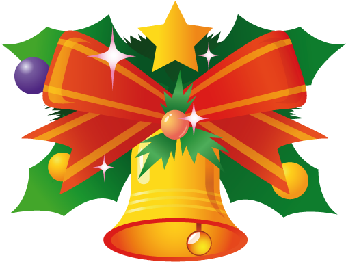 Bell Clipart Xmas - Christmas Bell Necklace Circle Charm (512x457)