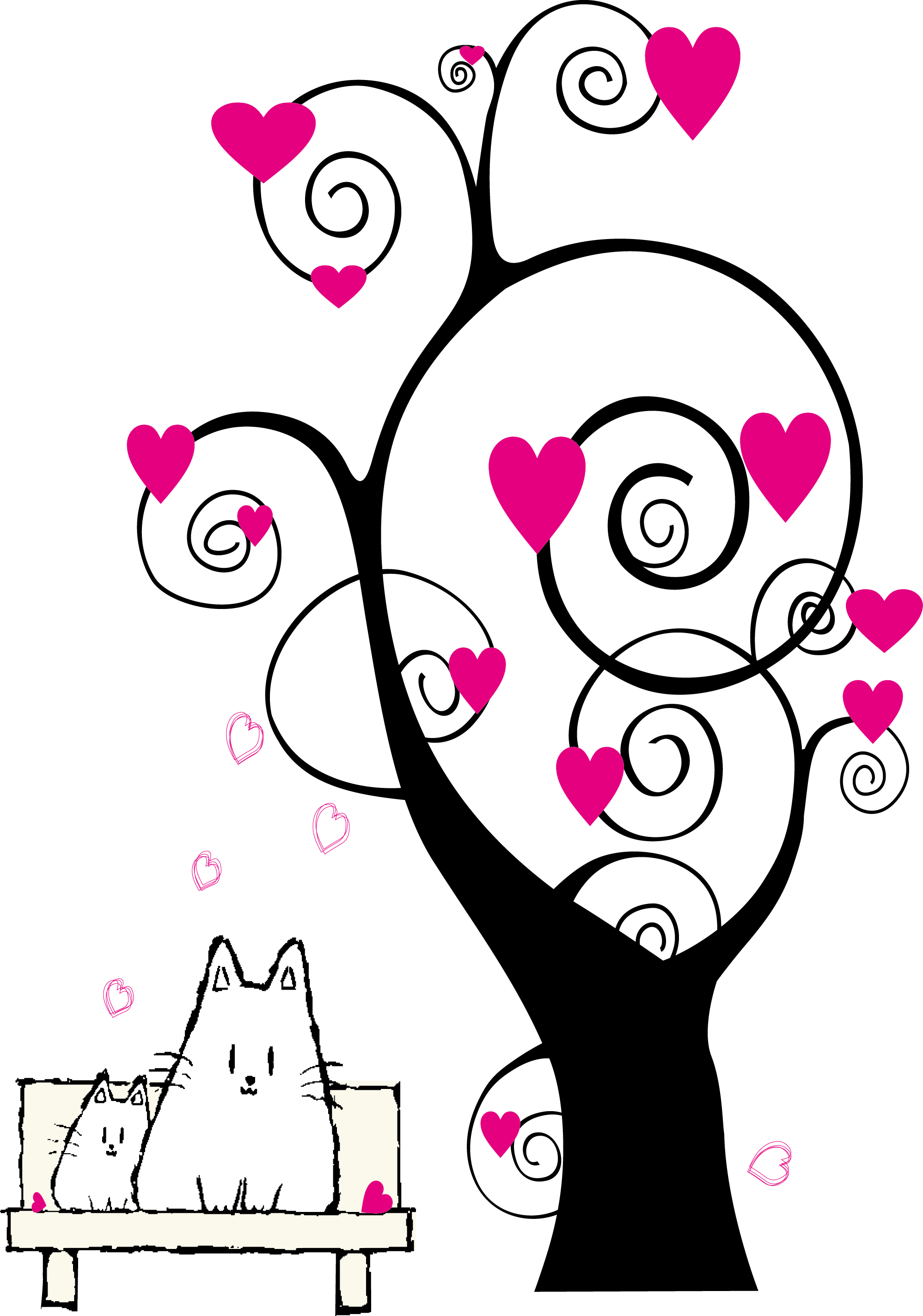 Paper Hello Kitty Drawing Sticker - Dibujos De Arboles De Corazon (1997x2846)