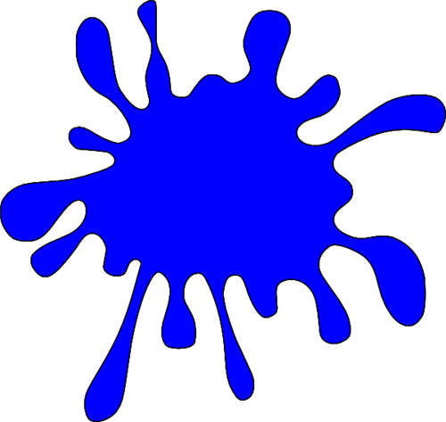 Verde Azul Rojo Amarillo Anaranjado - Blue Paint Splatter Clip Art (761x720)