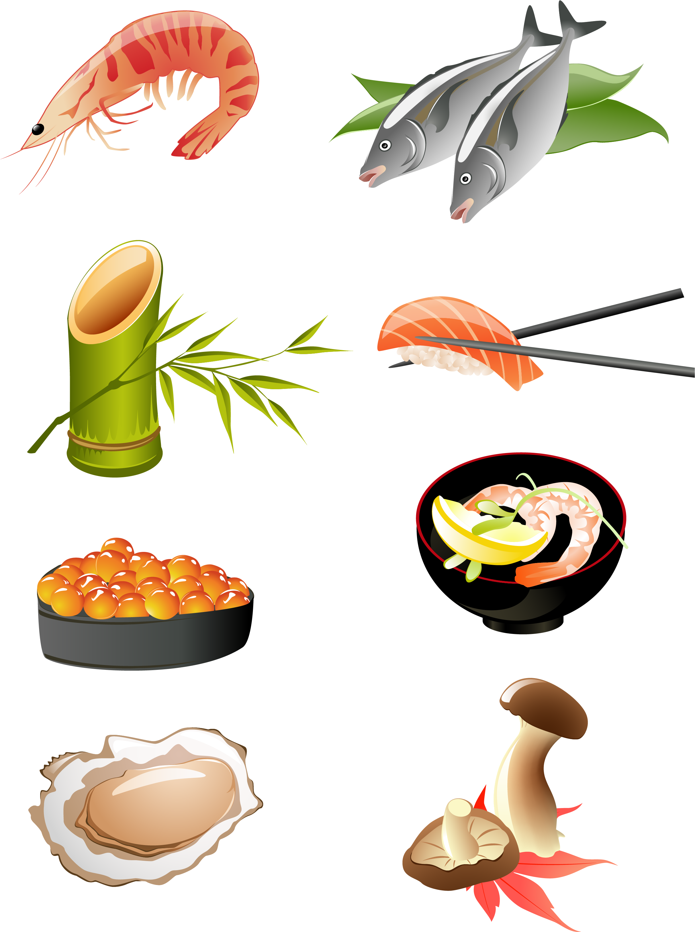 Seafood Clam Plateau De Fruits De Mer Crab Oyster - Etiquetas De Cocina Japonesa (2500x3333)
