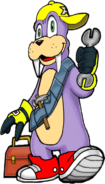 Rotor The Walrus Sega Gx 1 - Cartoon (374x630)