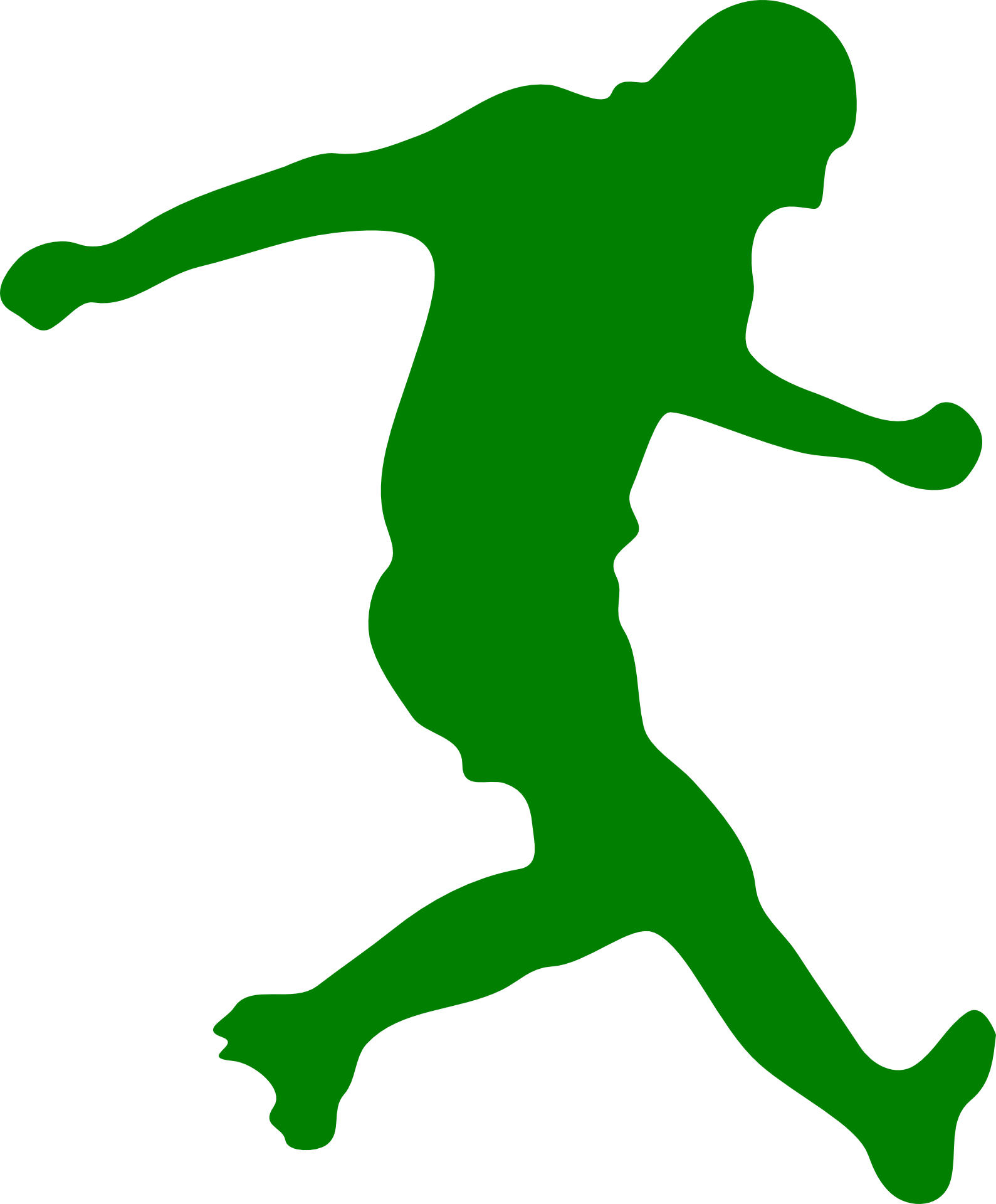 Football Player Silhouette Clip Art - Soccer Player Silhouette (1589x1920)