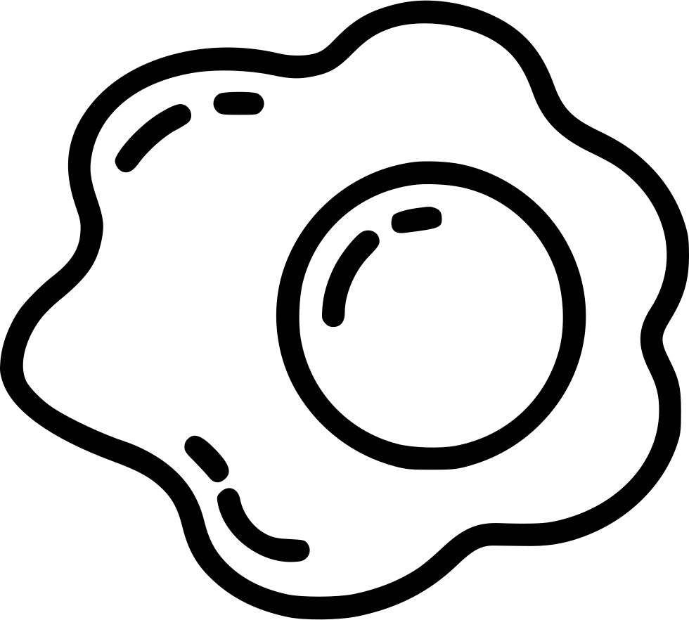 Dragon Egg - Fried Egg Clipart Black And White (980x882)