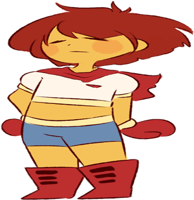 Frisk As Papyrus - Cartoon (420x420)