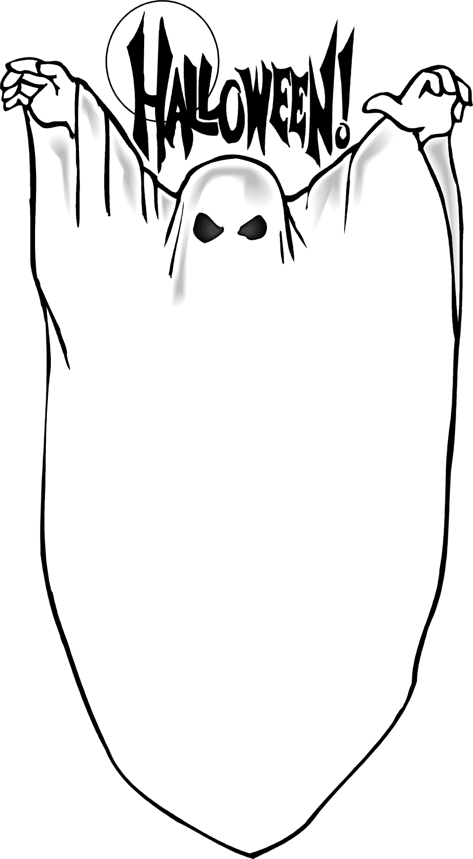 Illustration Of A Blank Ghost Frame With Halloween - Halloween (958x1741)