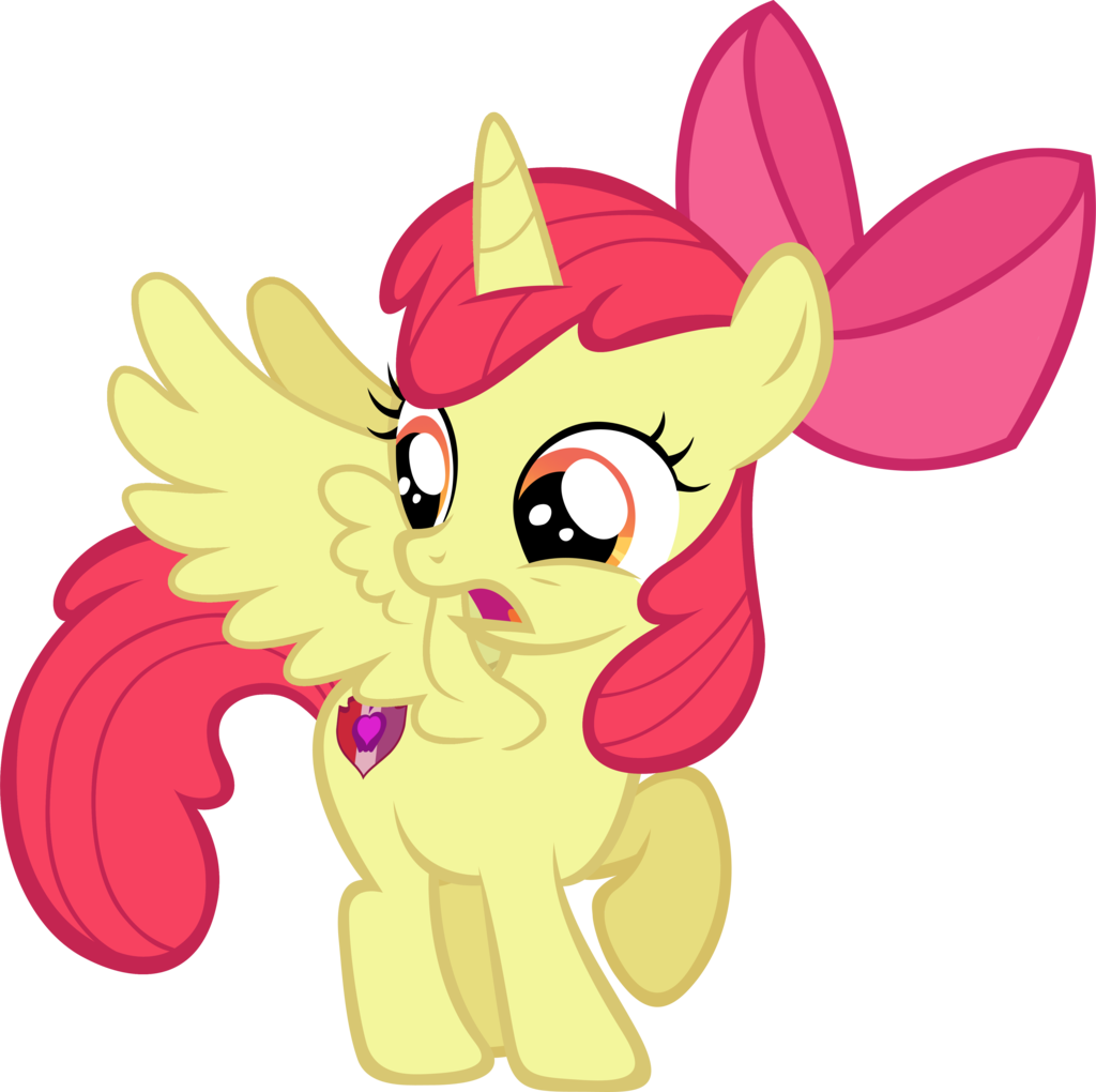 Applebloom Shocked Alicorn By Baronbronie Applebloom - Little Pony Friendship Is Magic (1024x1020)