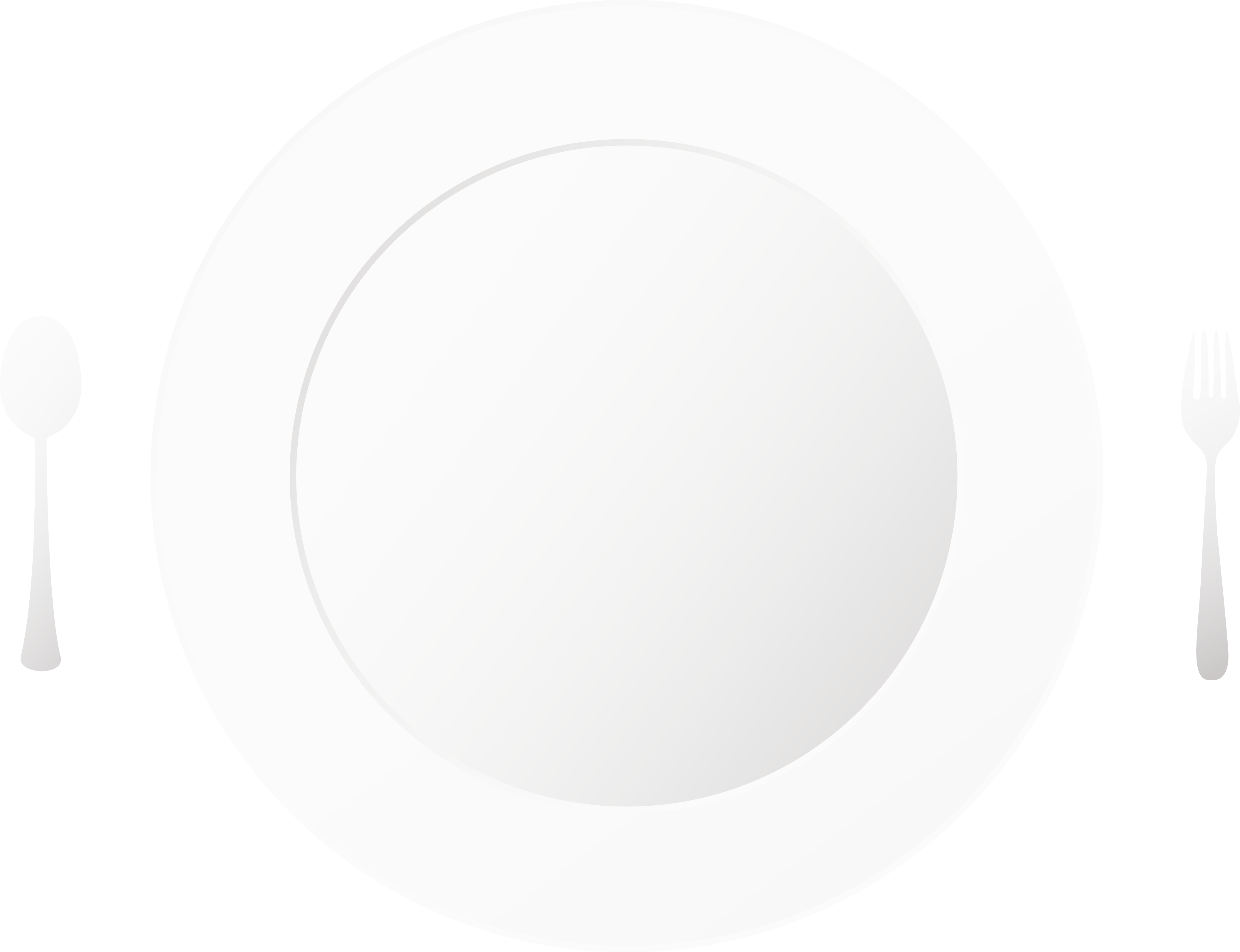 White Vector Dish And Knife And Fork - Circle (4224x3244)