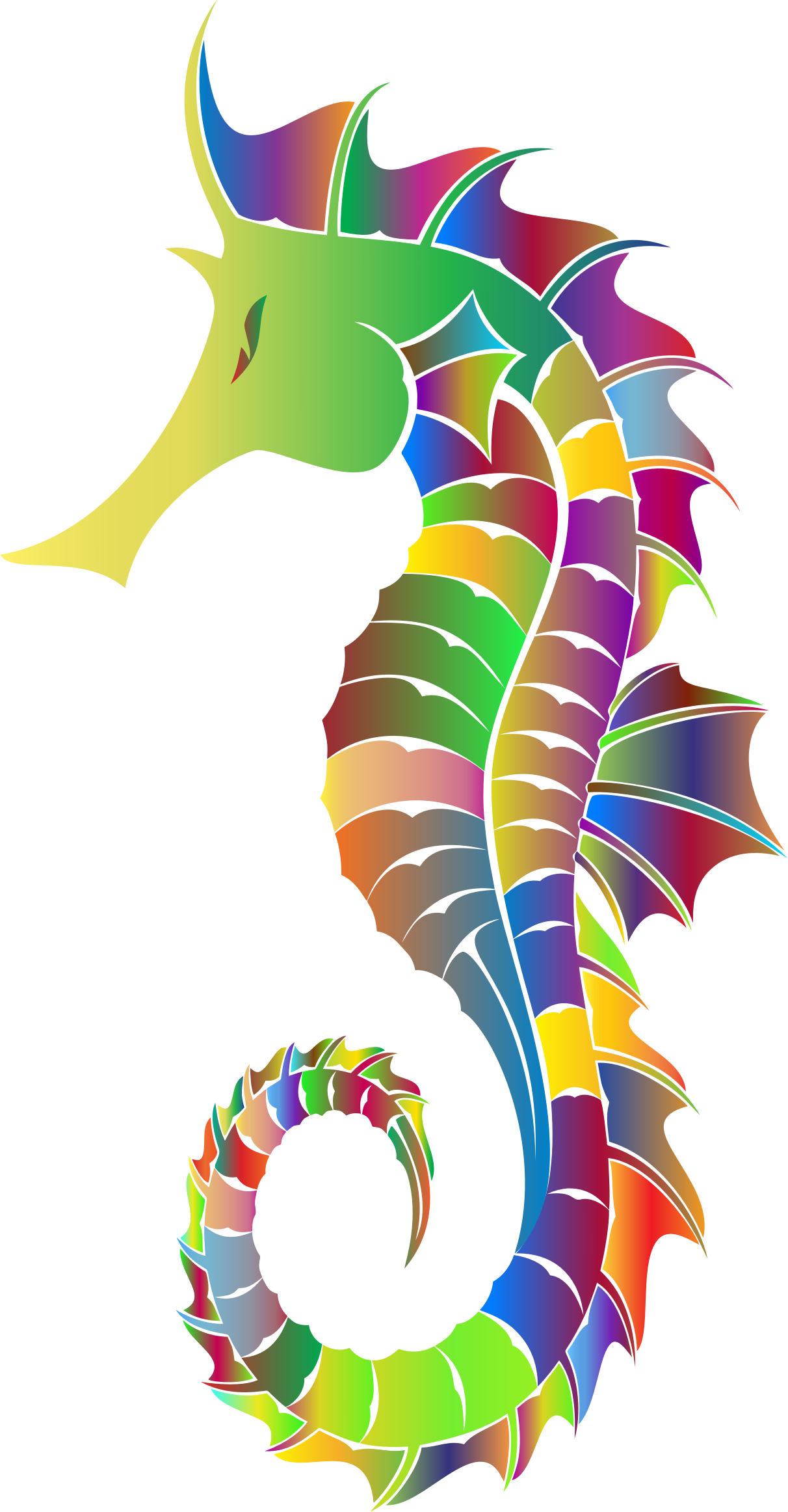 Detailed Seahorse Silhouette - Detailed Seahorse Silhouette (1212x2324)