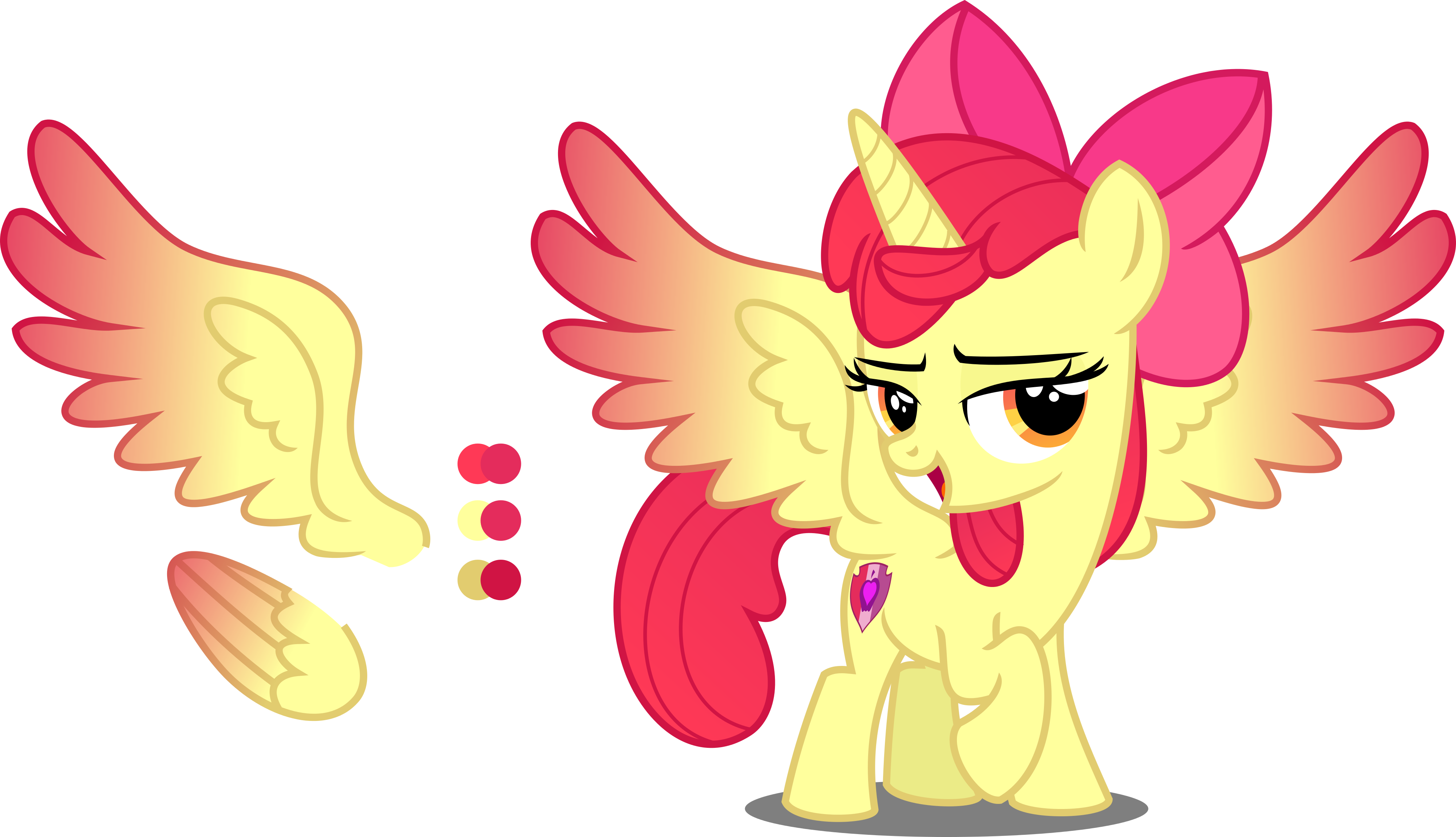 Apple Princess By Orin331 Apple Princess By Orin331 - Mlp Alicorn Apple Bloom (4000x2300)