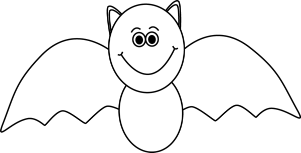 Bat Black And White Black And White Bat Clip Art Image - Black And White Bat Clip Art (600x306)