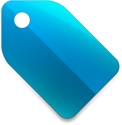 Blank Tag Png Clipart - Blue Price Tag Png (512x512)