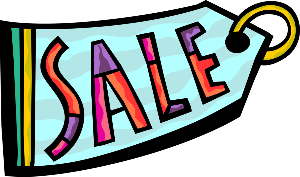 Vector Illustration Of Merchandise Sales Price Tag - Vector Illustration Of Merchandise Sales Price Tag (1185x700)