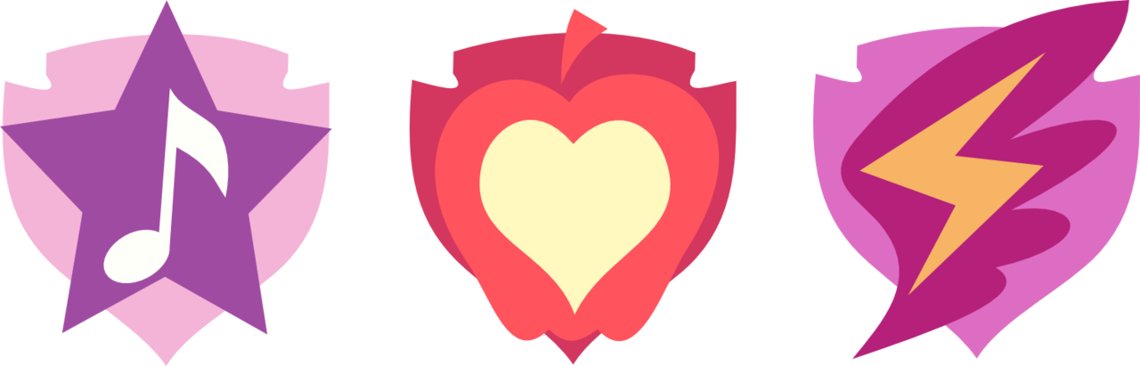 Apple Bloom, Artist - Cutie Mark Crusaders Cutie Mark Redesign (1280x411)
