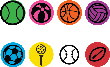 Sports Balls Snap Collection - Circle (550x550)