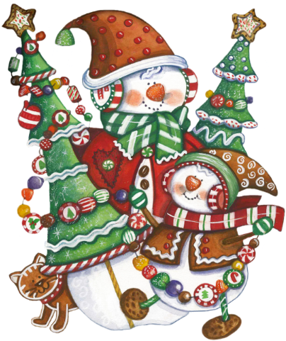 Tubes Noel / Cannes, Pains D'épices, Bonbons - Gif Joyeux Noêl A Tous (422x486)