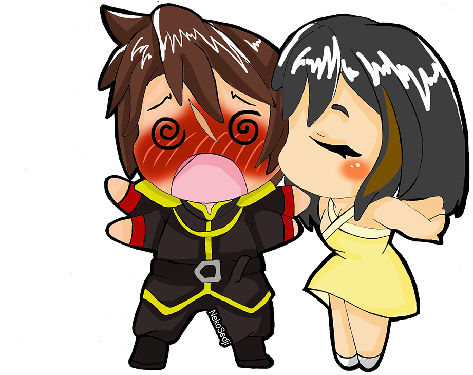 Chibi Squall Et Chibi Linoa By Sedji - Final Fantasy 8 Chibi Png (1000x729)