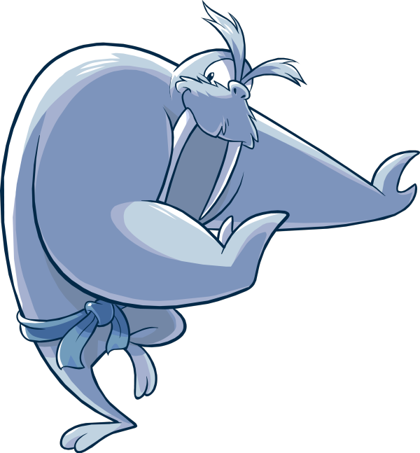 Tusk Before Becoming Evil, As A Normal Walrus - Club Penguin Tusk (600x647)