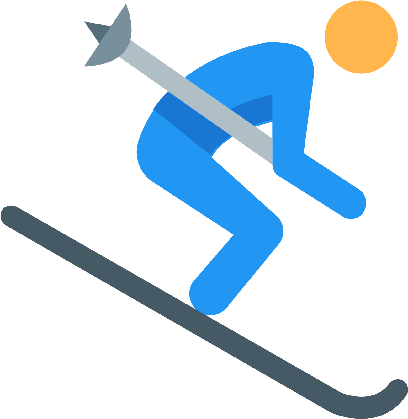 Skiing Transparent Background - Flat Icon Skiing (1600x1600)