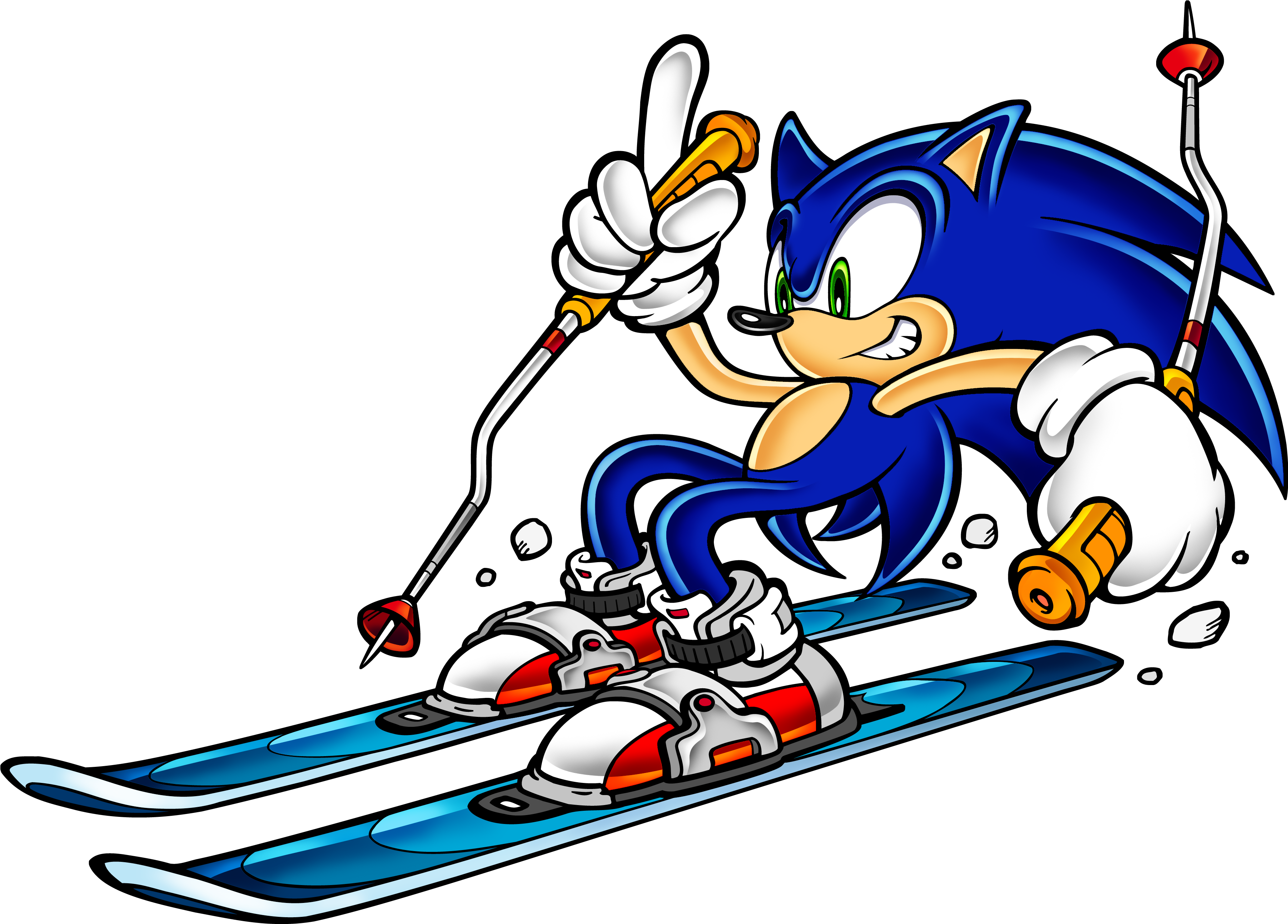 Skiing - Sonic Adventure Concept Art (3652x2618)