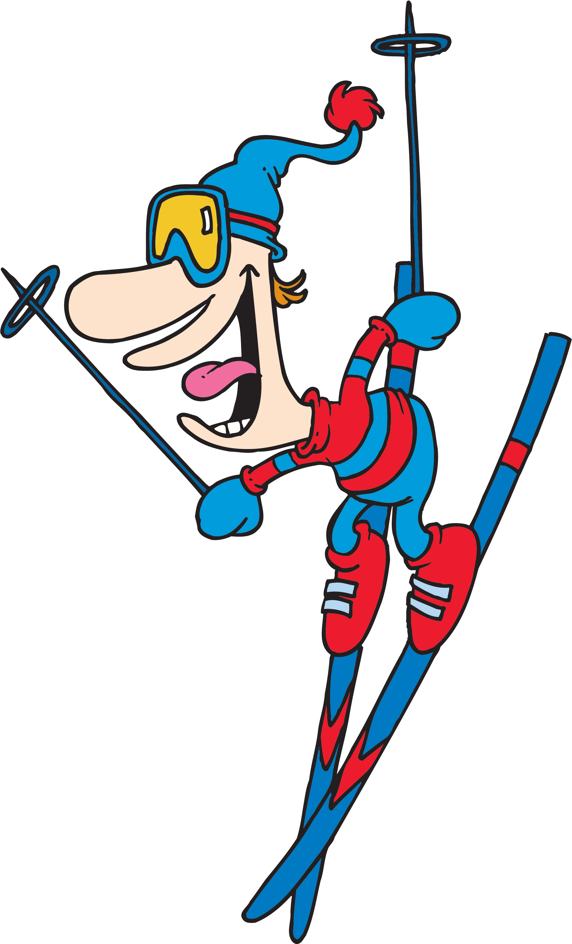Alpine Skiing Cartoon Clip Art - Alpine Skiing Cartoon Clip Art (2000x3293)