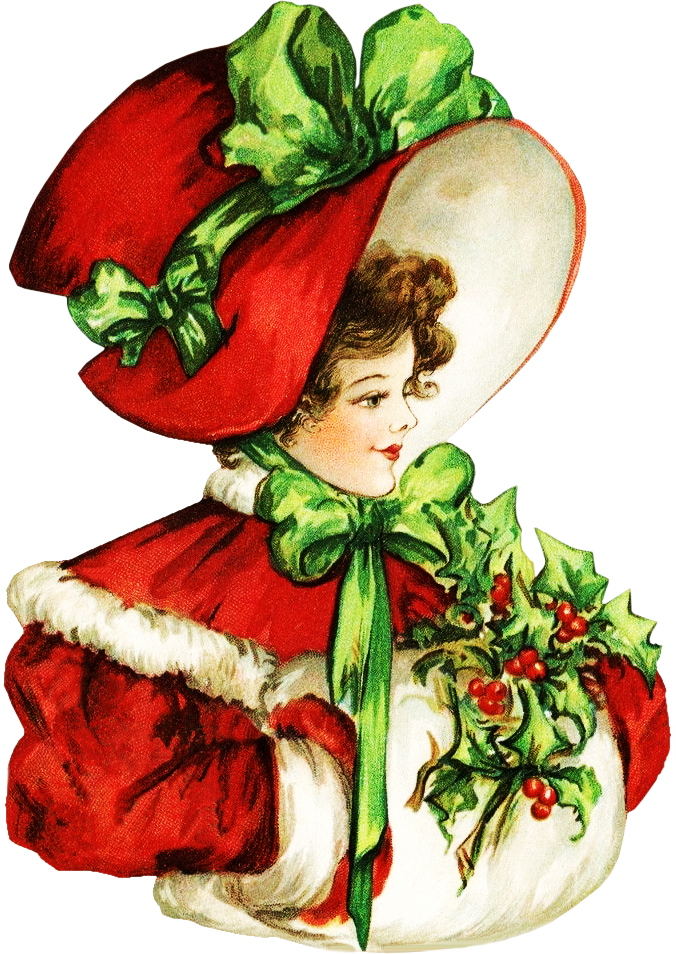 Christmas Clip Art Victorian Victorian - Victorian Christmas Clip Art (676x954)