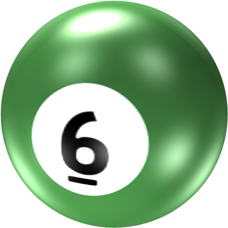 Free Icons Png - Pool Ball 6 (512x512)