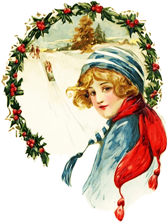 Vintage Christmas Cliparts 25, Buy Clip Art - Am Vorabend Des Weihnachtsfestes [book] (543x720)