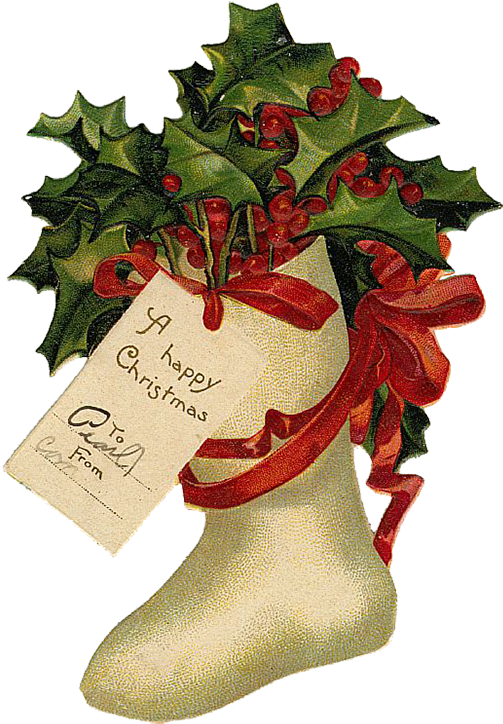 Vintage Victorian Christmas Die Cut Clip Art Vintage Christmas Free