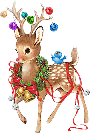 Christmas Clipart - Venados Navideños (306x450)