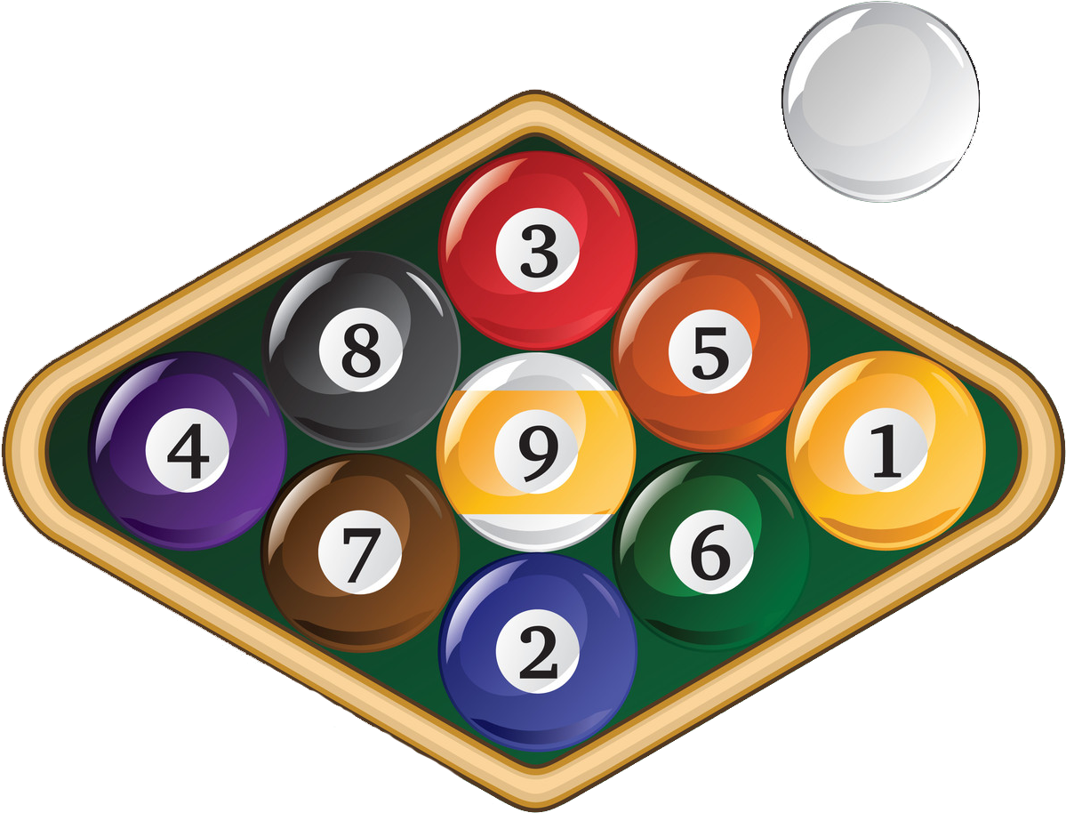 How To Rack In 9-ball Pool - Rack (1639x1000)
