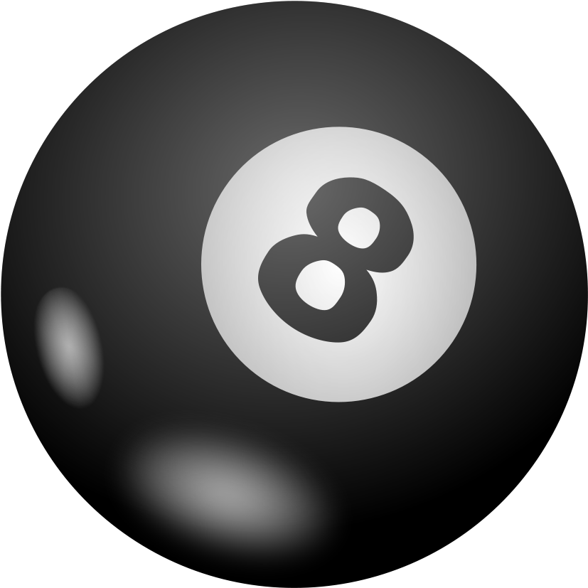 Vector Drawing Of Pool Ball - Magic 8 Ball (900x900)