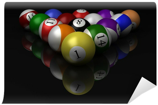 Billiard Balls Isolated On Black Background With Reflection - Metod Prinyatiya Resheniy Zapros-iii I Problema Nesravnimosti (400x400)