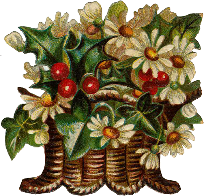 Vintage Victorian Christmas Die Cut Clip Art - Illustration (750x710)